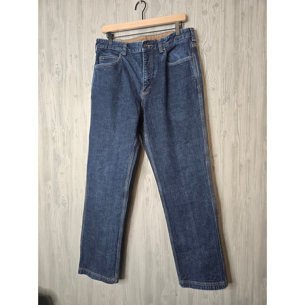 Duluth Trading Co Flex Ballroom Jeans Mens 36x32 Dark Wash Straight Leg Denim